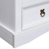 NNEVL TV Cabinet Mexican Pine Corona Range White 91x43x56 cm