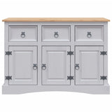 NNEVL Sideboard Solid Mexican Pinewood Corona Range Grey 132x43x78 cm
