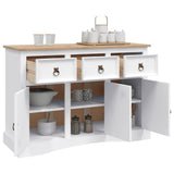 NNEVL Sideboard Solid Mexican Pinewood Corona Range White 132x43x78 cm