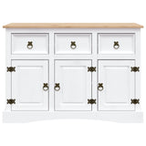 NNEVL Sideboard Solid Mexican Pinewood Corona Range White 132x43x78 cm