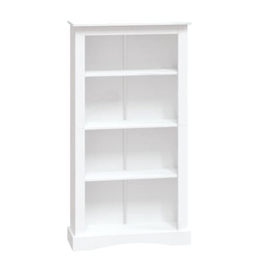 NNEVL 4-Tier Bookcase Mexican Pine Corona Range White 81x29x150 cm