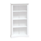 NNEVL 4-Tier Bookcase Mexican Pine Corona Range White 81x29x150 cm