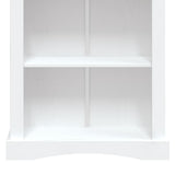 NNEVL 4-Tier Bookcase Mexican Pine Corona Range White 81x29x150 cm