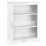NNEVL 3-Tier Bookcase Mexican Pine Corona Range White 81x29x100 cm