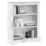 NNEVL 3-Tier Bookcase Mexican Pine Corona Range White 81x29x100 cm