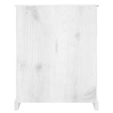 NNEVL 3-Tier Bookcase Mexican Pine Corona Range White 81x29x100 cm
