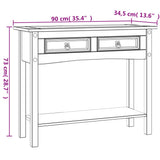 NNEVL Console Table Mexican Pine Corona Range White 90x34.5x73 cm