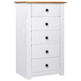 NNEVL Sideboard White 46x40x89 cm Pine Panama Range