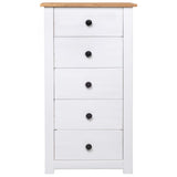NNEVL Sideboard White 46x40x89 cm Pine Panama Range