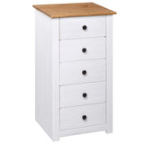 NNEVL Sideboard White 46x40x89 cm Pine Panama Range