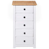 NNEVL Sideboard White 46x40x89 cm Pine Panama Range