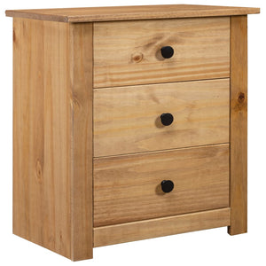 NNEVL Bedside Cabinet 46x40x57 cm Pinewood Panama Range