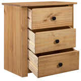 NNEVL Bedside Cabinet 46x40x57 cm Pinewood Panama Range