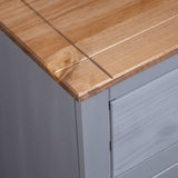 NNEVL Sideboard Grey 80x40x83 cm Pinewood Panama Range