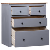 NNEVL Sideboard Grey 80x40x83 cm Pinewood Panama Range