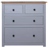 NNEVL Sideboard Grey 80x40x83 cm Pinewood Panama Range