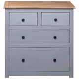 NNEVL Sideboard Grey 80x40x83 cm Pinewood Panama Range