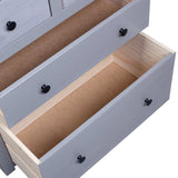 NNEVL Sideboard Grey 80x40x83 cm Pinewood Panama Range