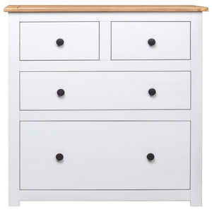 NNEVL Sideboard White 80x40x83 cm Pinewood Panama Range