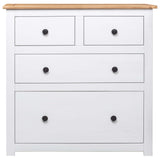 NNEVL Sideboard White 80x40x83 cm Pinewood Panama Range