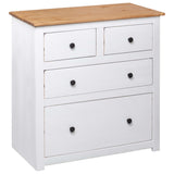 NNEVL Sideboard White 80x40x83 cm Pinewood Panama Range