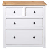 NNEVL Sideboard White 80x40x83 cm Pinewood Panama Range