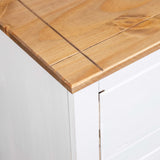 NNEVL Sideboard White 80x40x83 cm Pinewood Panama Range