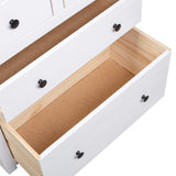 NNEVL Sideboard White 80x40x83 cm Pinewood Panama Range