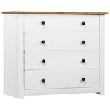 NNEVL Side Cabinet White 80x40x73 cm Pine Panama Range