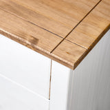 NNEVL Side Cabinet White 80x40x73 cm Pine Panama Range