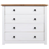 NNEVL Side Cabinet White 80x40x73 cm Pine Panama Range