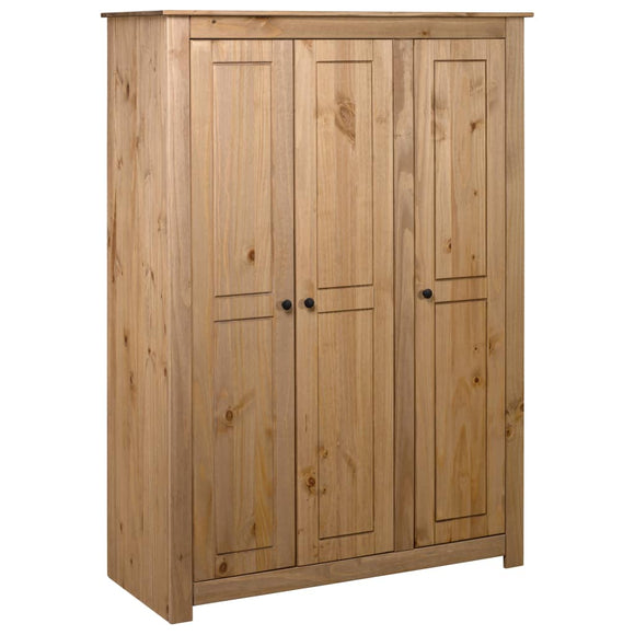 NNEVL 3-Door Wardrobe 118x50x171.5 cm Pine Panama Range