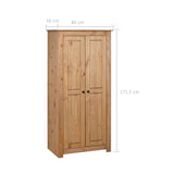 NNEVL Wardrobe 80x50x171.5 cm Solid Pine Panama Range