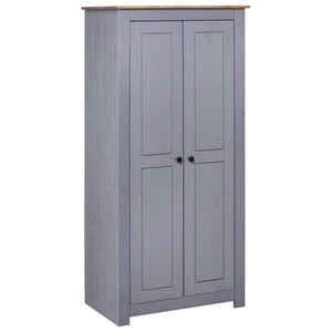 NNEVL Wardrobe Grey 80x50x171.5 cm Solid Pine Panama Range