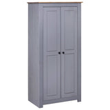 NNEVL Wardrobe Grey 80x50x171.5 cm Solid Pine Panama Range