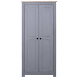 NNEVL Wardrobe Grey 80x50x171.5 cm Solid Pine Panama Range