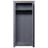 NNEVL Wardrobe Grey 80x50x171.5 cm Solid Pine Panama Range
