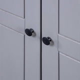 NNEVL Wardrobe Grey 80x50x171.5 cm Solid Pine Panama Range
