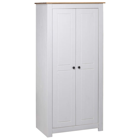 NNEVL Wardrobe White 80x50x171.5 cm Solid Pine Panama Range