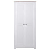 NNEVL Wardrobe White 80x50x171.5 cm Solid Pine Panama Range