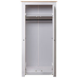 NNEVL Wardrobe White 80x50x171.5 cm Solid Pine Panama Range
