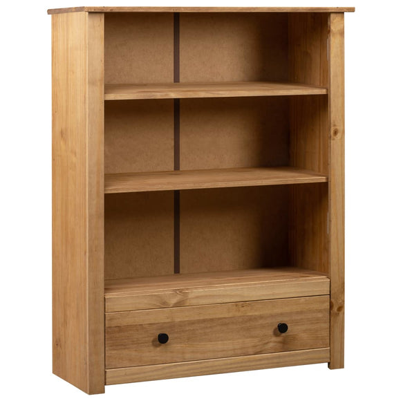NNEVL Bookcase 80x35x110 cm Solid Pine Wood Panama Range