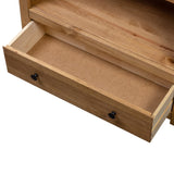 NNEVL Bookcase 80x35x110 cm Solid Pine Wood Panama Range