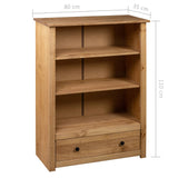 NNEVL Bookcase 80x35x110 cm Solid Pine Wood Panama Range