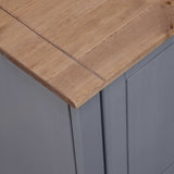 NNEVL TV Cabinet Grey 120x40x50 cm Solid Pine Wood Panama Range