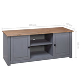 NNEVL TV Cabinet Grey 120x40x50 cm Solid Pine Wood Panama Range
