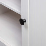 NNEVL TV Cabinet White 120x40x50 cm Solid Pine Wood Panama Range