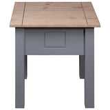 NNEVL Nightstand Grey 50.5x50.5x52.5 cm Pine Panama Range