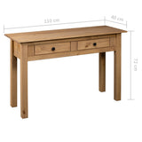 NNEVL Console Table 110x40x72 cm Solid Pine Wood Panama Range