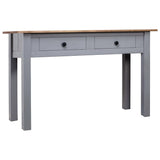 NNEVL Console Table Grey 110x40x72 cm Solid Pine Wood Panama Range